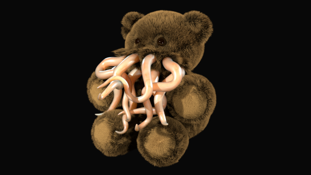 tentacle bear - high and low poly Modelo 3D .c4d .max .obj .3ds .fbx .stl .blend 