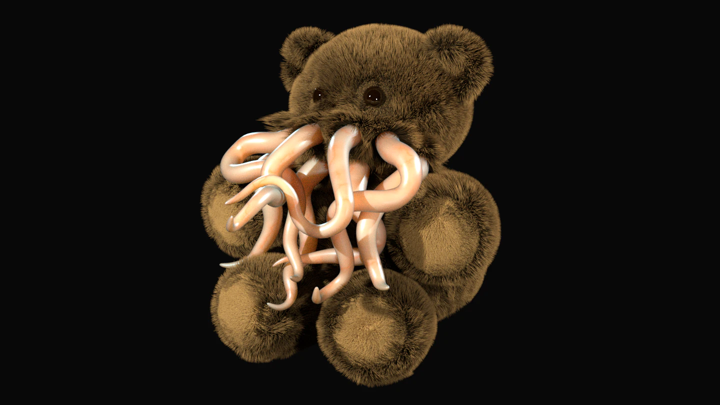 tentacle bear - high and low poly 3D Model .c4d .max .obj .3ds .fbx .stl .blend 