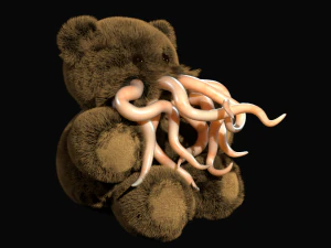 tentacle bear - high and low poly 3D Model