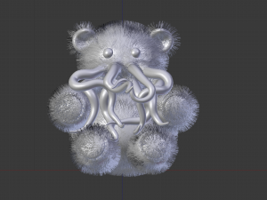 tentacle bear - high and low poly Modelo 3D