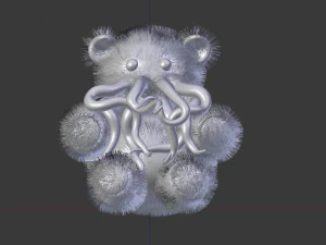 tentacle bear - high and low poly 3D Model