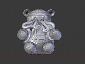 tentacle bear - high and low poly Modelo 3D
