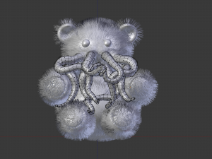 tentacle bear - high and low poly Modelo 3D