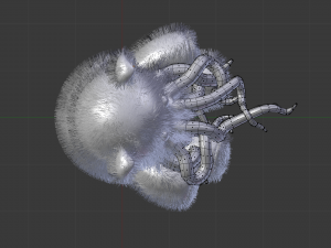 tentacle bear - high and low poly Modelo 3D