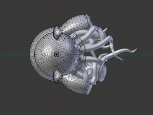tentacle bear - high and low poly Modelo 3D