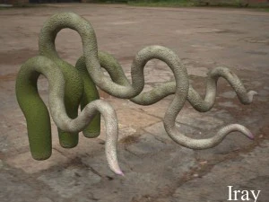 rigged tentacle set with pbr and non-pbr textures 3D Model