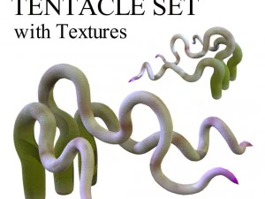 rigged tentacle set with pbr and non-pbr textures 3D Model