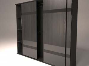 sliding door wardrobe 3D मॉडल