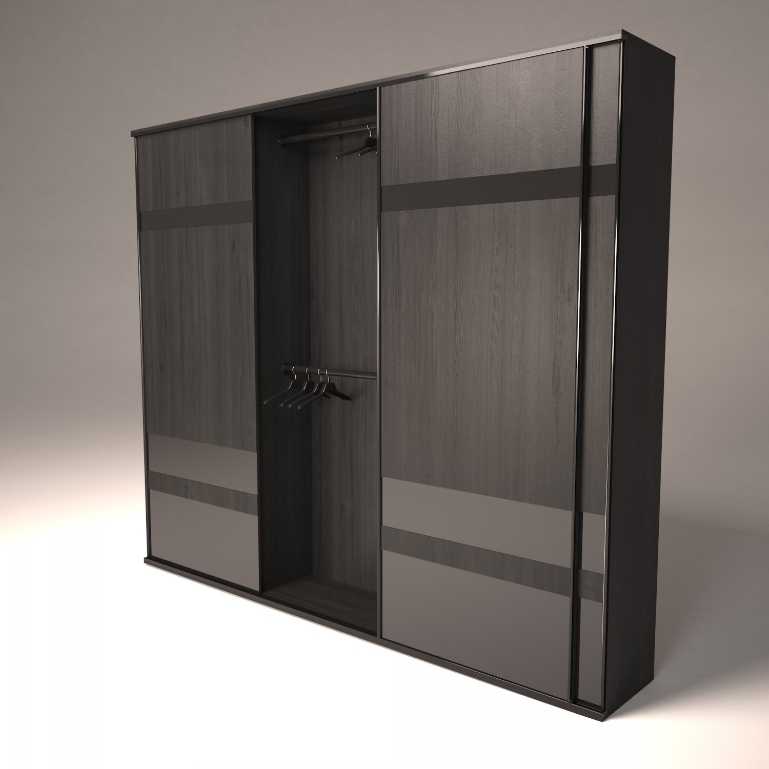 Sliding door wardrobe Free 3D Model in Bedroom 3DExport