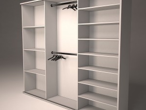sliding door wardrobe 3D मॉडल