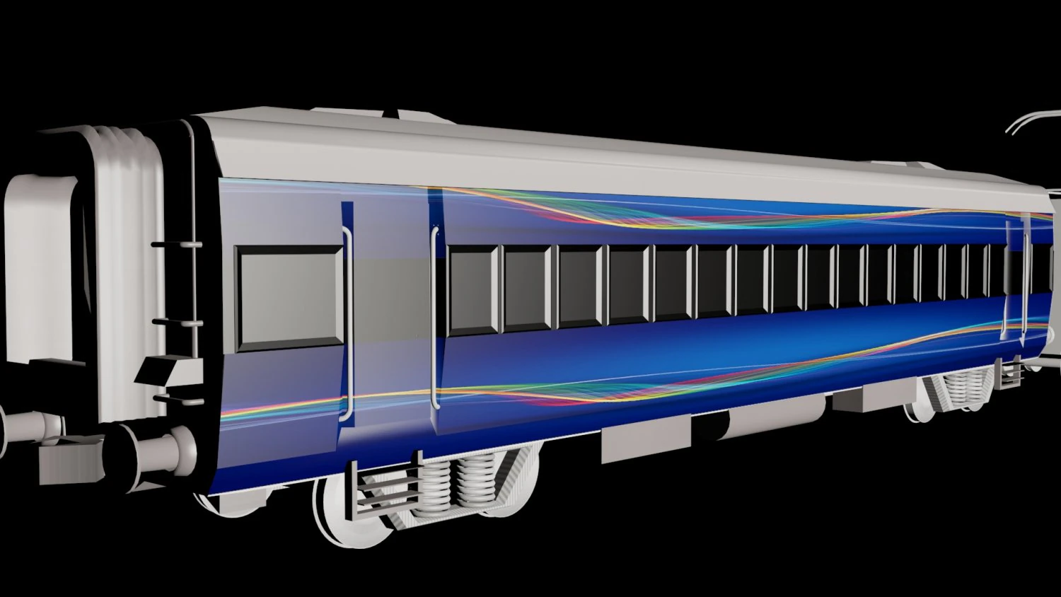 high speed train 3D Model .c4d .max .obj .3ds .fbx .stl .blend 