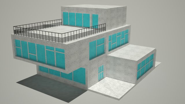 simple house Modelo 3D .c4d .max .obj .3ds .fbx .stl .blend 