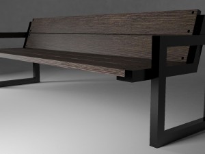 street bench Modelo 3D