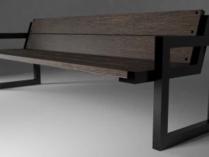 banco de rua Modelo 3D