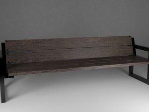 street bench 3D 모델