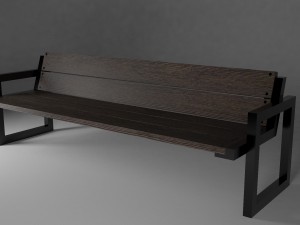 street bench 3D 모델