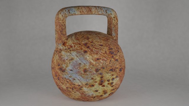 rusty weight 24 kg Modelo 3D .c4d .max .obj .3ds .fbx .stl .blend 