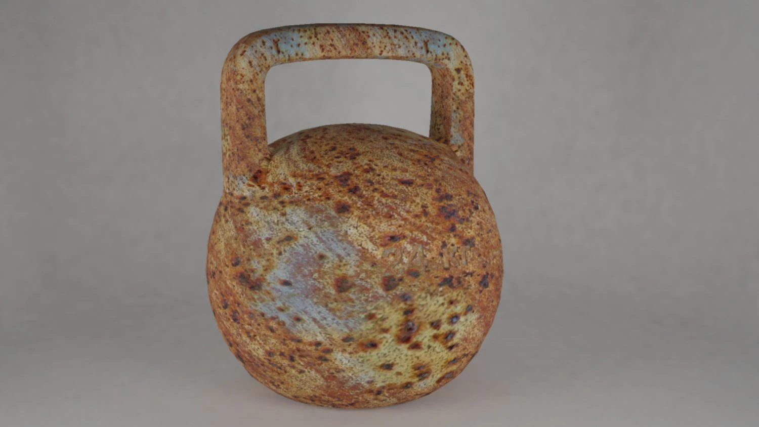 rusty weight 24 kg 3D Model .c4d .max .obj .3ds .fbx .stl .blend 