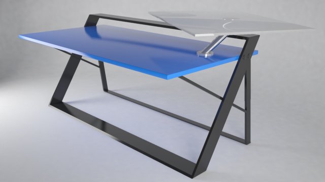blue table 3D 모델 .c4d .max .obj .3ds .fbx .stl .blend 