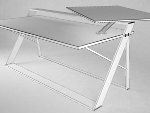 blue table 3D 모델