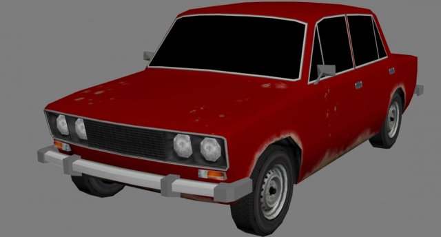vaz 2106 game ready 3D 모델 .c4d .max .obj .3ds .fbx .stl .blend 