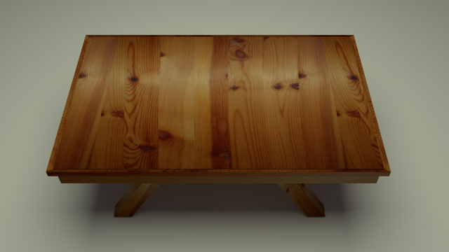 simple wooden table 3D Модель .c4d .max .obj .3ds .fbx .stl .blend