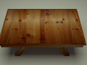 simple wooden table 3D Модель