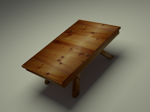 simple wooden table 3D Модель