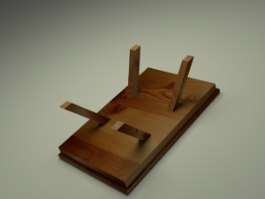 simple wooden table 3D Модель