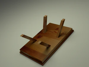simple wooden table 3D Model