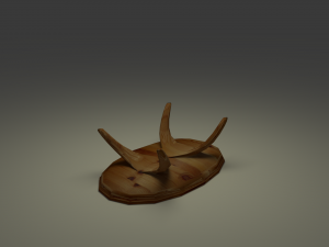 round wooden coffee table Modello 3D