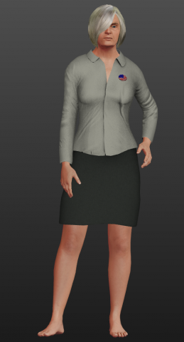female politician Model 3D .c4d .max .obj .3ds .fbx .stl .blend