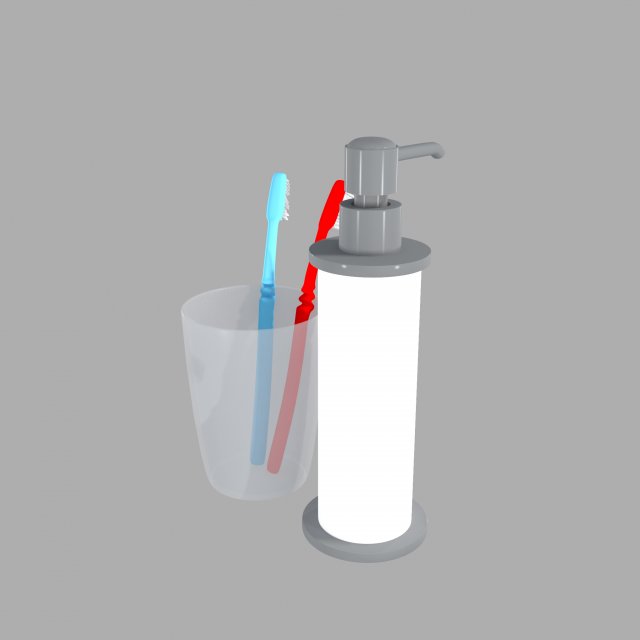 bathroom accessories-1 3D Model .c4d .max .obj .3ds .fbx .stl .blend 