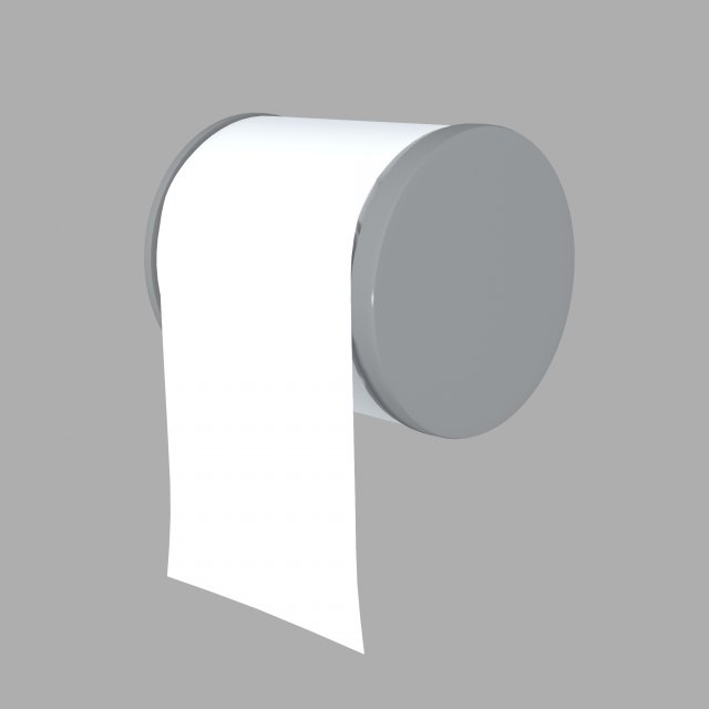 toilet paper Model 3D .c4d .max .obj .3ds .fbx .stl .blend 