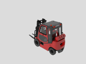 AWESOME FORKLIFT 3D MODEL Modèles 3D en vedette