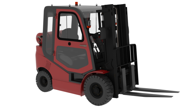 AWESOME FORKLIFT 3D MODEL Modèles 3D en vedette .c4d .max .obj .3ds .fbx .stl .blend 
