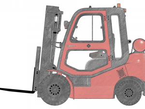 AWESOME FORKLIFT 3D MODEL Modèles 3D en vedette
