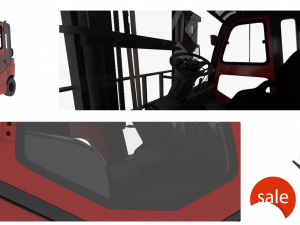 AWESOME FORKLIFT 3D MODEL Modèles 3D en vedette