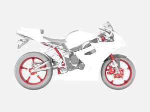 AWESOME RACING MOTORCYCLE 3D MODEL PACK 3D Model