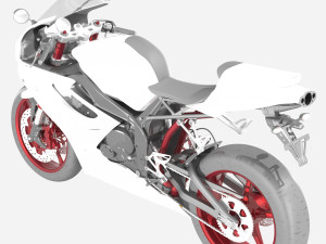AWESOME RACING MOTORCYCLE 3D MODEL PACK 3D Model