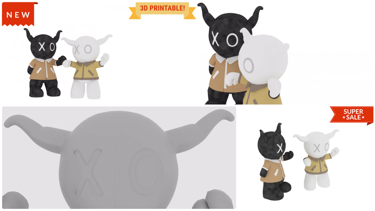 AWESOME DOLLS 3D PRINTABLE 3D Print Model .c4d .max .obj .3ds .fbx .stl .blend