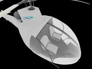 AWESOME HELICOPTER ANIMATED AND RIGGED 3D PRINTABLE MODEL 3D Model