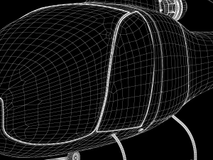 AWESOME HELICOPTER ANIMATED AND RIGGED 3D PRINTABLE MODEL 3D Model