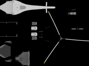 AWESOME HELICOPTER ANIMATED AND RIGGED 3D PRINTABLE MODEL 3D Model