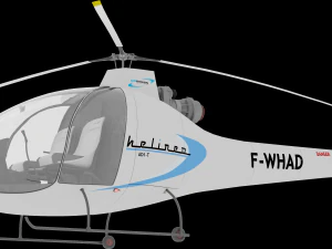AWESOME HELICOPTER ANIMATED AND RIGGED 3D PRINTABLE MODEL 3D Model