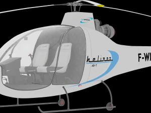 AWESOME HELICOPTER ANIMATED AND RIGGED 3D PRINTABLE MODEL 3D Model