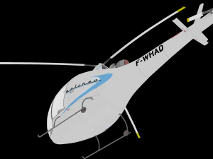 AWESOME HELICOPTER ANIMATED AND RIGGED 3D PRINTABLE MODEL 3D Model