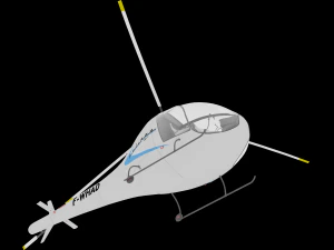 AWESOME HELICOPTER ANIMATED AND RIGGED 3D PRINTABLE MODEL 3D Model