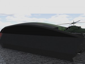 trimaran military ship 3D-Modell