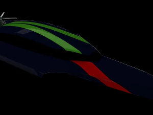 trimaran military ship 3D Model